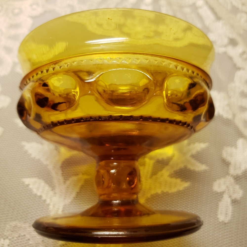 1 Vintage 1950's Amber Dessert Sherbert Cup Dish
